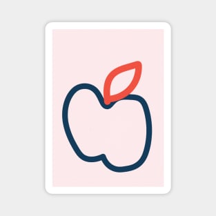 Apple Minimal Lines, Nursery Decor Magnet