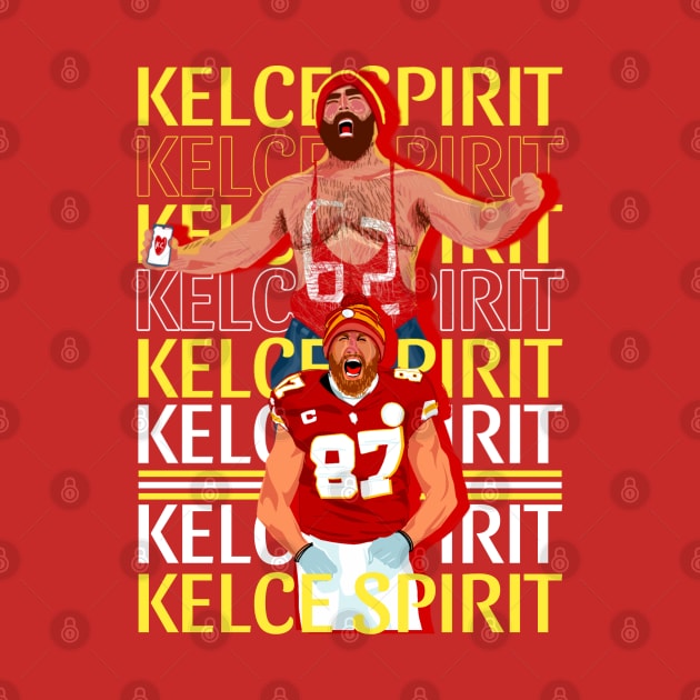 Travis Kelce x Jason Kelce Spirit - Red by Mic jr