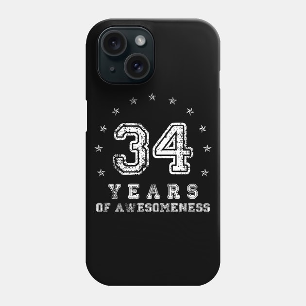 Vintage 34 years of awesomeness Phone Case by opippi