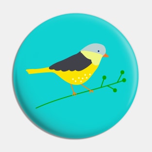 Colorful yellow bird Pin