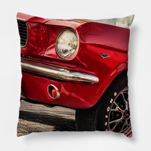 1965 Ford Mustang fastback photography with palms and quote Pillow