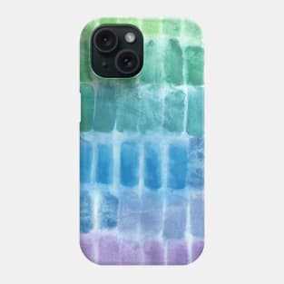 Green, Blue, Purple, Rectangles - Abstract Watercolor Painting Phone Case