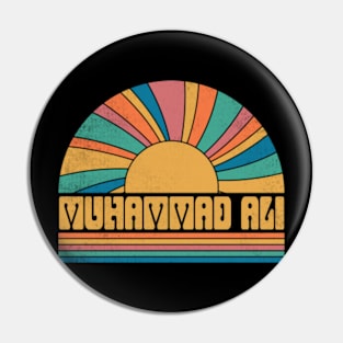 Graphic Muhammad Proud Name Ali Distressed Birthday Vintage Style Pin