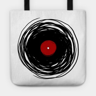 Spinning within with a Vinyl Record Oldies DJ! - Retro Vintage Design Tote