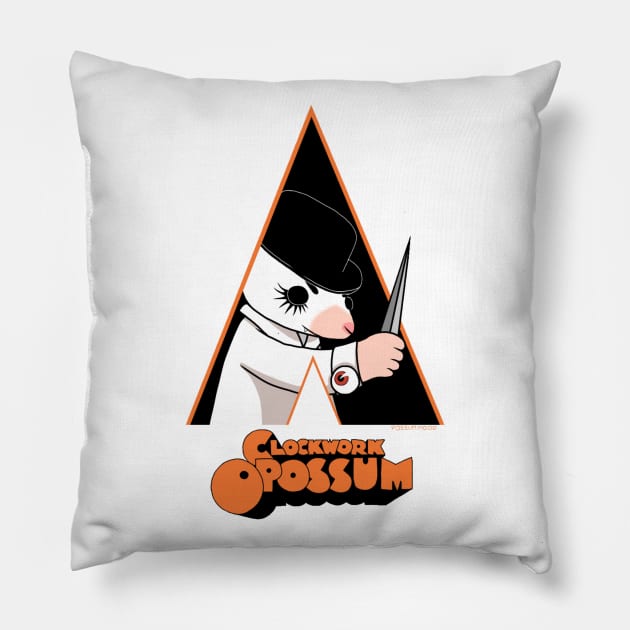 A Clockwork Opossum Pillow by Possum Mood