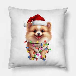 Christmas Pomeranian Pillow