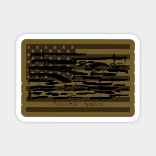 Papa Hash Apparel: Knife Flag Magnet