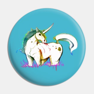 Definitely Gay Rainbow Unicorn Pin