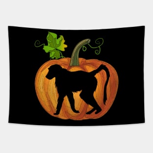 Monkey in pumpkin Tapestry