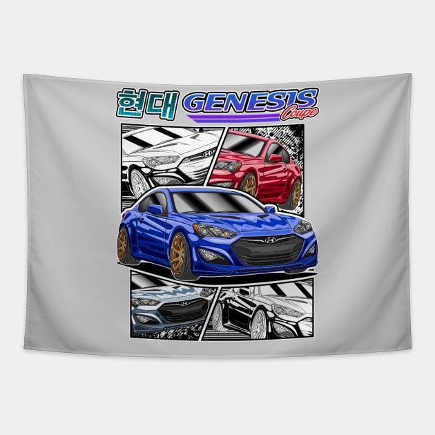 KDM Hyundai Genesis Coupe Tapestry by Guyvit