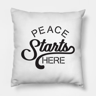 'Peace Starts Here' Radical Kindness Anti Bullying Shirt Pillow