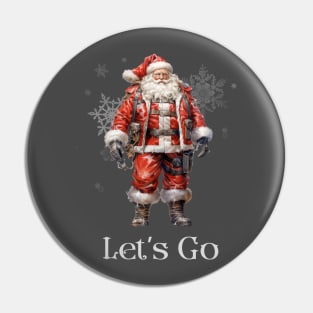 Christmas Eve Ready Santa Pin