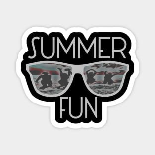 Summer Fun Sunglasses Reflection Magnet