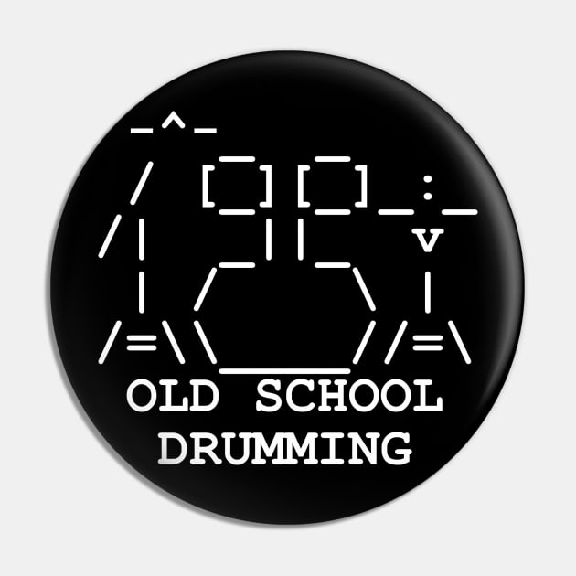 Old School Drummer Pin by drummingco