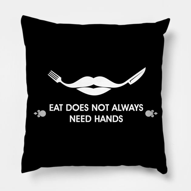 how to eat with mustache Pillow by osvaldoport76