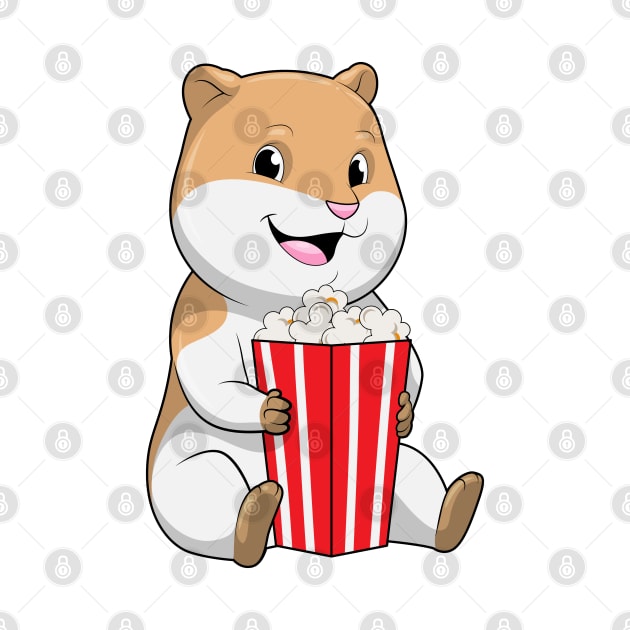 Hamster with Cone of Popcorn by Markus Schnabel