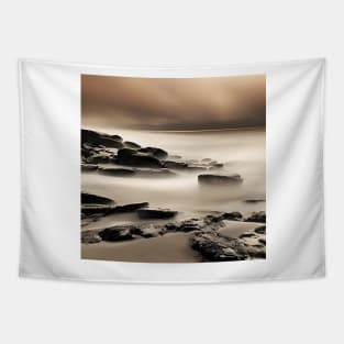 Victorian Coastal landscape Rock Clouds Photo Tapestry