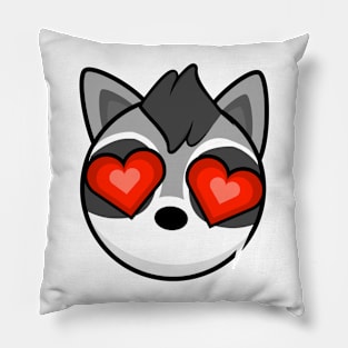 The Lovestruck Trash Panda Pillow