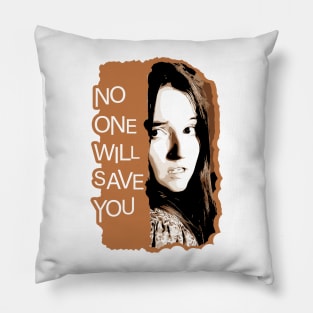 No One Will Save You horror sci-fi movie 2023 graphic design Pillow