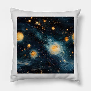 Van Gogh Starry Night Outer Space Pattern 4 Pillow