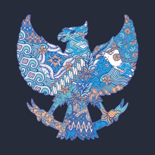 batik indonesia in garuda silhouette T-Shirt