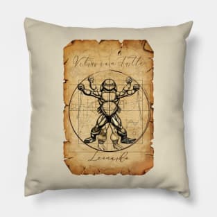 TNMT Leonardo Vitruvian Man - Teenage Mutant Ninja Turtles Pillow