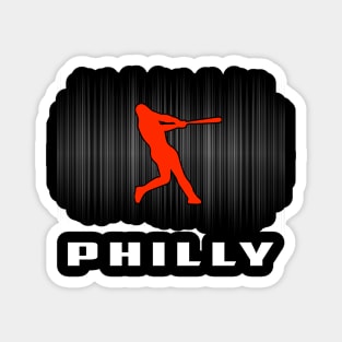 Philly Retro Baseball Souvenir I Love Philly Men Women Magnet