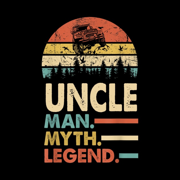 Uncle Man Myth Legend Vintage Jeep For Mens Papa Father's Day Jeep gift by David Darry