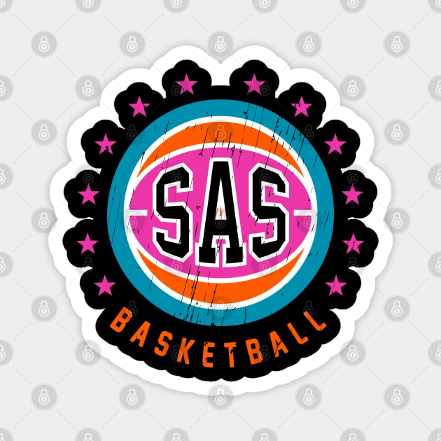 SAS Basketball Vintage Magnet by funandgames