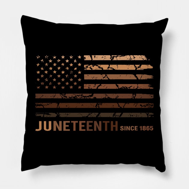 juneteenth flag Pillow by first12