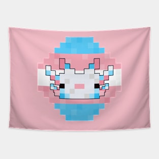 Pixel Art Trans Pride Axolotl Tapestry