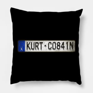 Kurt Cobain Car license plates Pillow