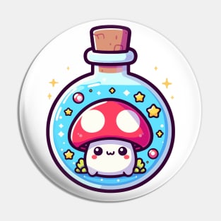 Kawaii Mushroom in Jar Pin