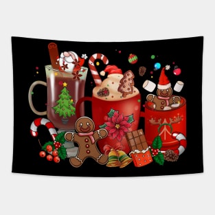 Hot Chocolate and Christmas Candy Tapestry