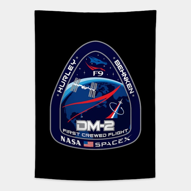 NASA SpaceX Mission Patch for Demo-2 Mission to ISS Tapestry by jutulen