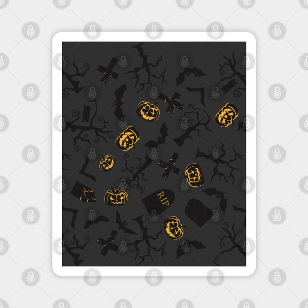 Halloween Decor Pattern Magnet by FaelynArt