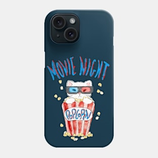 Movie Night Cat Phone Case