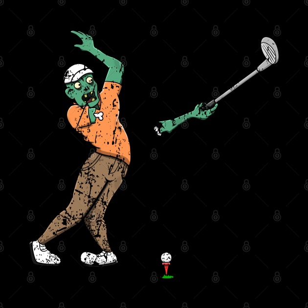 Zombie Golf Player Golfing Halloween Horror Scary Creepy by jkshirts