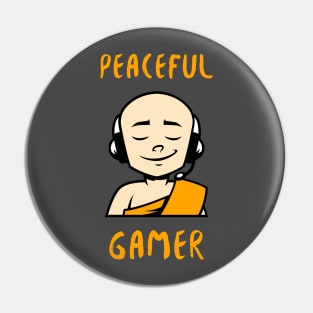 Peaceful Gamer Monk Pin