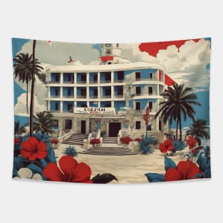 Cozumel Mexico Vintage Poster Tourism 2 Tapestry