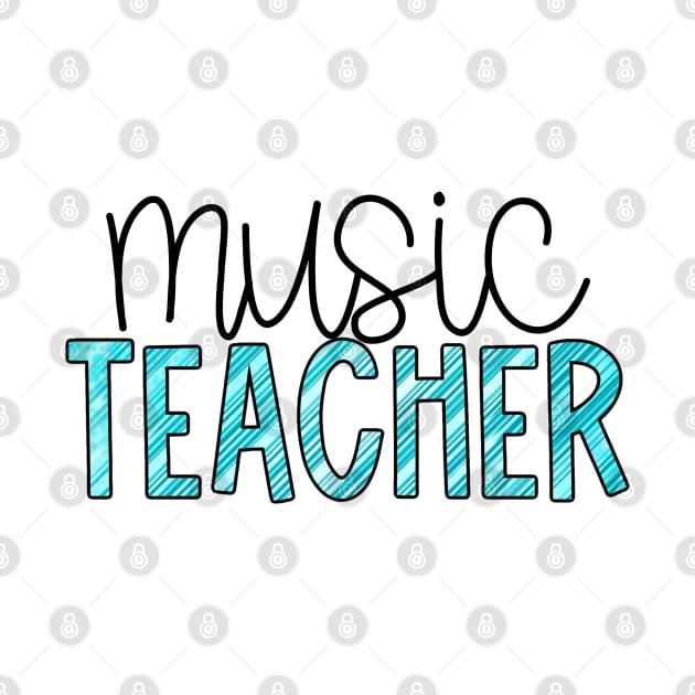 Music Teacher Teal Stripes by broadwaygurl18