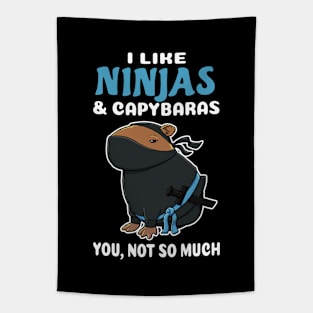 I Like Ninjas and Capybaras you not so much cartoon Tapestry