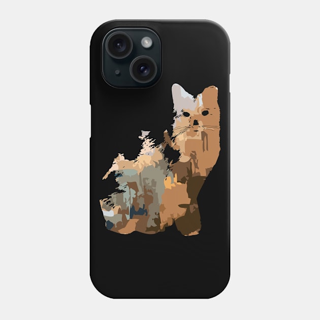 POTTER CAT IN ABSTRACT STYLE Phone Case by MufaArtsDesigns