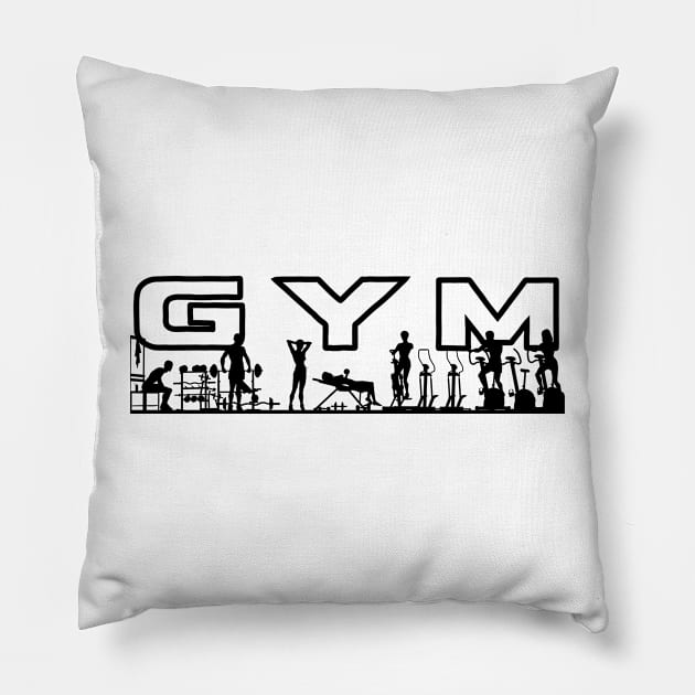 Gym is my passion Pillow by Aphro art design 