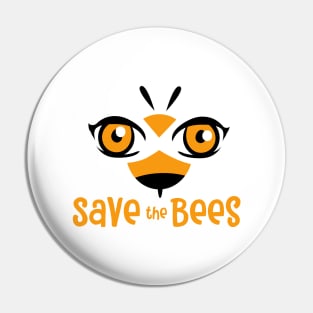 Save the Bees wings eyes Pin