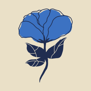 Sketchy Blue Flower T-Shirt