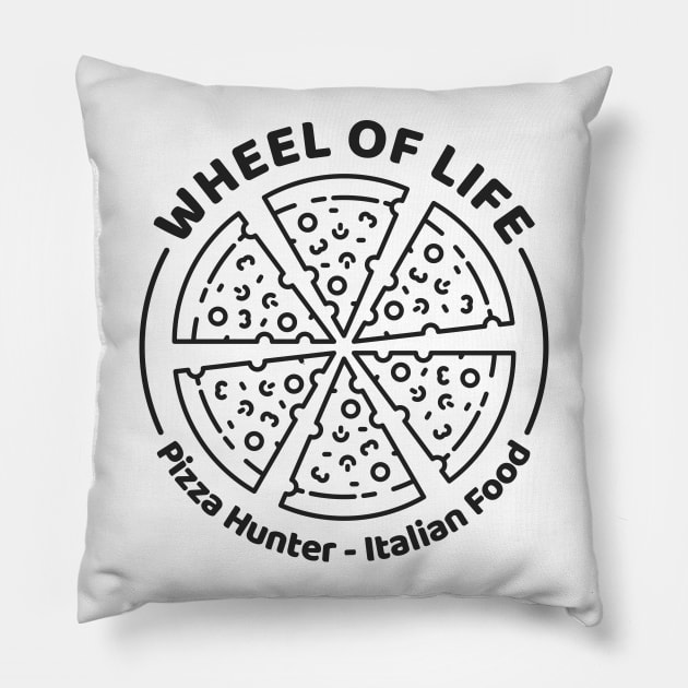 Pizza Hunter Pillow by VEKTORKITA