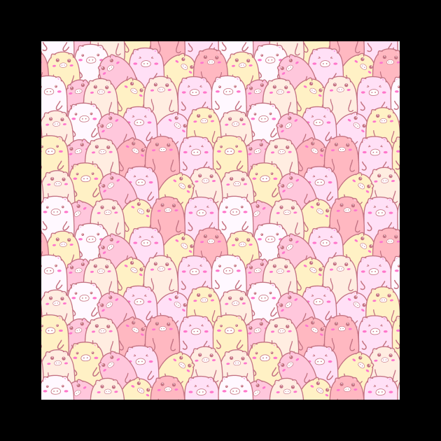 Lovely Pig Pattern by aquariart