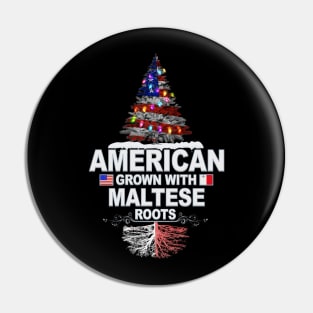 Christmas Tree  American Grown With Maltese Roots - Gift for Maltese From Malta Pin