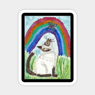 Siamese cat kitten  rainbow Magnet